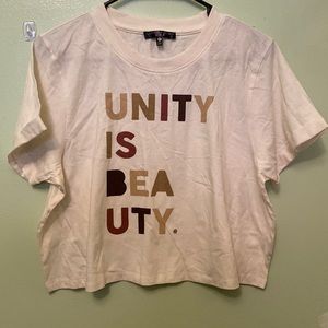 Unity is Beauty crop top Love Peace & Lazy Days
